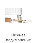 Нижнее подключение стальные панельные радиаторы отопления Тип 10