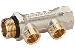 Коллектор Bugatti W4000 4220 3/4 х1/2 , 2вых., латунь 42200001 - фото 4497580