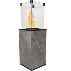 Газовый уличный обогреватель Kratki PATIO/M/G31/37MBAR/Q/N/P/G - NATURALI PIETRA GREY с ручным управлением M130776 - фото 4588700