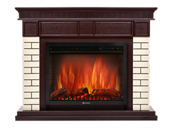 Комплект электрокаминов с искусственным камнем Electrolux EFP/P-3320RLS с порталом Firelight Bricks 30 кирпич бежевый/тёмный дуб M134381 - фото 4743481