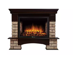 Пристенный электрокамин Electrolux EFP/P-3320RLS с порталом Firelight Forte Wood 30 камень коричневый, шпон темный дуб M138872 - фото 4745053