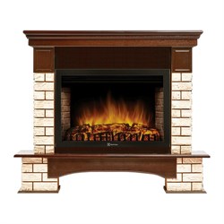 Угловой электрокамин Electrolux EFP/P-2520LS с порталом Firelight Forte Wood 25 U (угловой) камень коричневый, шпон темный дуб M138793 - фото 4748308