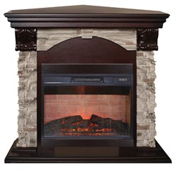 Элегантный камин для дома электрический Real-Flame Dublin ROCK Corner STD/EUG/24 AO с очагом Irvine 24 M68438 - фото 4748485