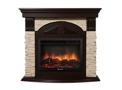 Угловой электрокамин Electrolux EFP/P-2520LS с порталом Firelight Torre 25U (угловой) камень белый, шпон темный дуб M133028 - фото 4748557