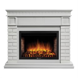 Угловой электрокамин Electrolux EFP/P-2720RLS с порталом Firelight Bricks 25 U (угловой) камень белый, белая эмаль M138798 - фото 4748560