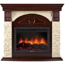 Угловой электрокамин Electrolux EFP/P-2720RLS с порталом Firelight Torre 25 U камень слоновая кость, темный дуб M134865 - фото 4748826