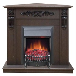 Угловой камин с эффектом живого пламени Real-Flame Dominica Corner STD/EUG DN с очагом Fobos s Lux BL/BR, Majestic s Lux BL/BR M66260 - фото 4748838