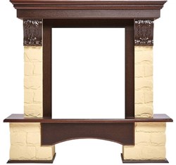 Классический портал для камина Firelight Forte Classic Бежевый/Тёмный дуб M51412 - фото 4759519