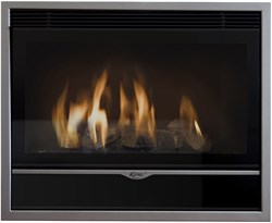 Встраиваемый газовый камин Karma ELEGANCE 67 EXCLUSIVE Huge line 60 silver metallic NG M188510 - фото 4762700