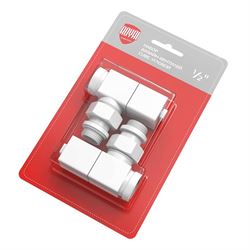 Набор вентелей Royal Thermo CUBE, УГЛОВОЙ, (2 шт) белый M215398 - фото 5358885