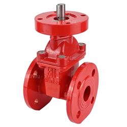 Задвижка клиновая 30ч939р DN GVWN1414E-2W-F Ду65 Ру16 фланцевая, с обрезиненным клином, с невыдвижным шпинделем, корпус - чугун GGG-50, уплотнение - EPDM, цвет - красный, под электропривод D040-07313 - фото 5367964