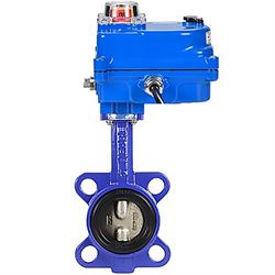 Затвор дисковый поворотный DN WBV1132N-2W-Fb Ду40 Ру16, корпус - чугун GG25, диск - нержавеющая сталь 316L, уплотнение - NBR, с 1/4-оборотным электроприводом QT-N-003EM-O1-220VAC-У1 blue 220В D050-24851 - фото 5393447