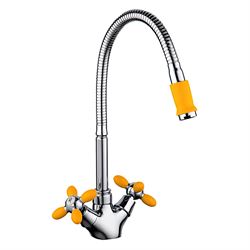 Смеситель для кухни FRAP 43127-9 с гибким изливом T0010750 - фото 5406458