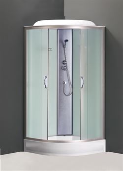 Душевая кабина LORANTO CS-6611 F, 100*100*215, низ. матовая, стекло 4мм, поддон 13 см T0019167 - фото 5445399