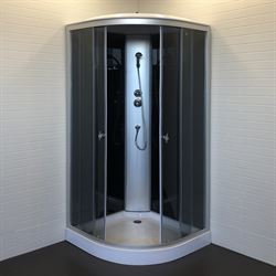 Душевая кабина COMFORTY 304, серое стекло,задн.,черн.,стекл.панель,900*900*2150, 00-00000150 T0006715 - фото 5445475