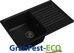 Мойка из искусственного камня GRANFEST ECO-78.308 740*480 (черный №308), 28630 T0011676 - фото 5450235