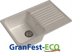 Мойка из искусственного камня GRANFEST ECO-78.331 740*480 (белый №331), 28632 T0011678 - фото 5450263