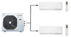 Мульти сплит система на 2 комнаты Eurohoff Smart multi EMMULT-18/2/EMMULT-09*2 M254653 - фото 6204459