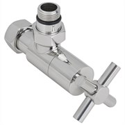 Вентиль запорный угловой Сунержа G 1/2 НРхG 3/4 НГ крест M129466
