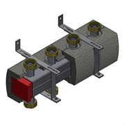 Распределительная гребенка Huch Entec ECO 2 1 1/2 х1 1/2 , 3вых., сталь черная 105.20.025.RD1