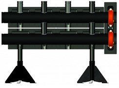 Распределительная гребенка Meibes BigFixLock 2 х8 , 2вых., сталь черная M66457.6