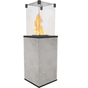 Газовый уличный обогреватель Kratki PATIO/M/G31/37MBAR/Q/O/G - OXIDE GRIGIO с ручным управлением M130774