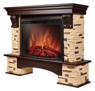 Комплект электрокаминов с искусственным камнем Electrolux EFP/P-2620RLS с порталом Firelight Pietra 26/30S камень сланец натуральный, шпон темный дуб M231553