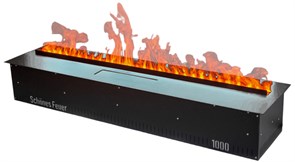 Встраиваемый очаг в модуль Schones Feuer 3D FireLine 1000 стальной M234081
