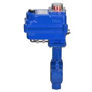 Затвор дисковый поворотный DN WBV0232E-2W-Fb Ду25 Ру16, корпус - алюминевый сплав, диск - нержавеющая сталь 316L, уплотнение - EPDM, с 1/4-оборотным электроприводом QT-N-003EM-O1-220VAC-У1 blue 220В D050-24853