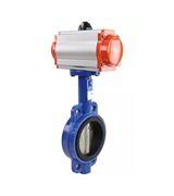 Затвор дисковый поворотный для абразивных сред DN WBV1632E-2W-Fb Ду40 Ру16, корпус - чугун QT450, диск - нержавеющая сталь 316L, уплотнение - EPDM, межфланцевый, с пневмоприводом PA-DA-052 D050-26449