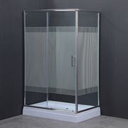 Душевой уголок COMFORTY 33V прозрачное стекло с рисунком линии, с поддоном, 1200*800*1950 T0050157