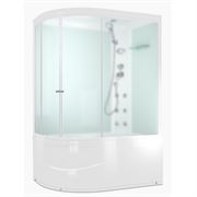 Душевая кабина DOMANI-SPA Delight128 Slim R high, выс. под. сатин мат.стекло, задн.бел.стекл.панель, б/э, DS01DS128RHWM00 T0046580
