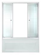 Шторка на ванну Triton 2 двери 1500, Аква, Полосы, Белый, Щ0000025981 T0027226