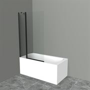 Шторка на ванну BelBagno шторка 100х150, UNO-V-11-100/150-C-NERO T0060265