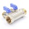Коллектор General Fittings 6200 3/4 х1/2 , 2вых., c шаровыми кранами, латунь никелир. 620056N0504B2A~ - фото 4497418