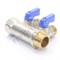 Коллектор General Fittings 6200 3/4 х1/2 , 2вых., c шаровыми кранами, латунь никелир. 620056N0504B2A~ - фото 4497419
