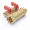 Коллектор General Fittings 6200 3/4 х1/2 , 2вых., c шаровыми кранами, латунь никелир. 6200R6H0504R2A~ - фото 4497422