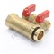 Коллектор General Fittings 6200 3/4 х1/2 , 2вых., c шаровыми кранами, латунь никелир. 6200R6H0504R2A~ - фото 4497423