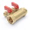 Коллектор General Fittings 6200 3/4 х1/2 , 2вых., c шаровыми кранами, латунь никелир. 6200R6H0504R2A - фото 4497481