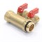 Коллектор General Fittings 6200 3/4 х1/2 , 2вых., c шаровыми кранами, латунь никелир. 6200R6H0504R2A - фото 4497482