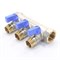 Коллектор General Fittings 6200 3/4 х1/2 , 3вых., c шаровыми кранами, латунь никелир. 620056N0504B3A - фото 4497493