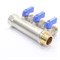 Коллектор General Fittings 6200 3/4 х1/2 , 3вых., c шаровыми кранами, латунь никелир. 620056N0504B3A - фото 4497495