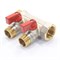 Коллектор General Fittings 6200 3/4 х1/2 , 2вых., c шаровыми кранами, латунь никелир. 620056N0504R2A - фото 4497521