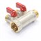 Коллектор General Fittings 6200 3/4 х1/2 , 2вых., c шаровыми кранами, латунь никелир. 620056N0504R2A - фото 4497522