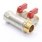 Коллектор General Fittings 6200 3/4 х1/2 , 2вых., c шаровыми кранами, латунь никелир. 620056N0504R2A - фото 4497523