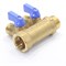 Коллектор General Fittings 6200 3/4 х1/2 , 2вых., c шаровыми кранами, латунь 620056H0504B2A - фото 4497597