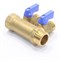 Коллектор General Fittings 6200 3/4 х1/2 , 2вых., c шаровыми кранами, латунь 620056H0504B2A - фото 4497598
