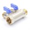 Коллектор General Fittings 6200 3/4 х1/2 , 2вых., c шаровыми кранами, латунь никелир. 620056N0504B2A - фото 4497607