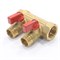 Коллектор General Fittings 6200 3/4 х1/2 , 2вых., c шаровыми кранами, латунь 620056H0504R2A - фото 4497612
