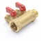 Коллектор General Fittings 6200 3/4 х1/2 , 2вых., c шаровыми кранами, латунь 620056H0504R2A - фото 4497613